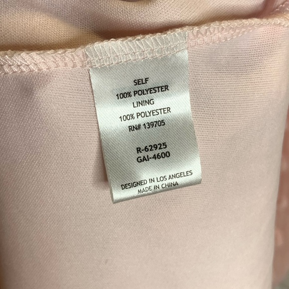 Honey and Rosie Light Pink Swiss Dot Sheer V Neck Long Sleeve Mini Sundress 3 - Picture 14 of 14